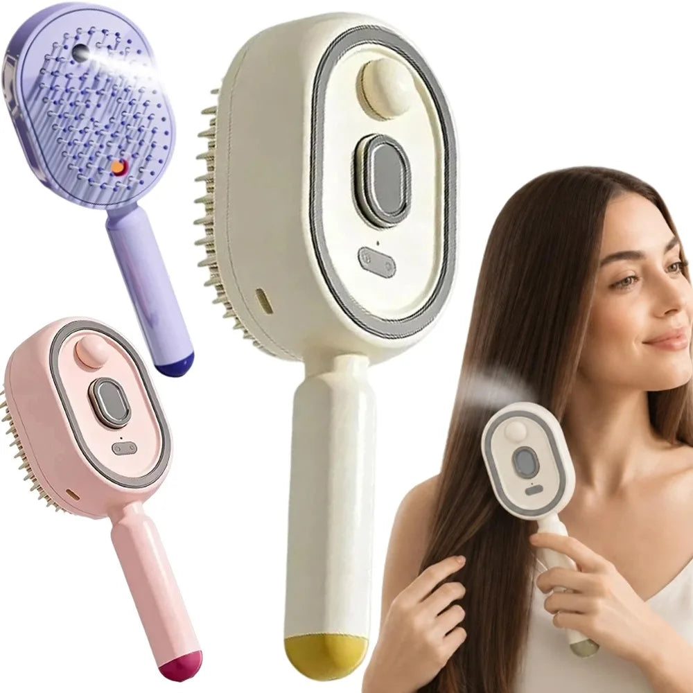Easy-Clean Massage Hair Brush – Mist & Head Care