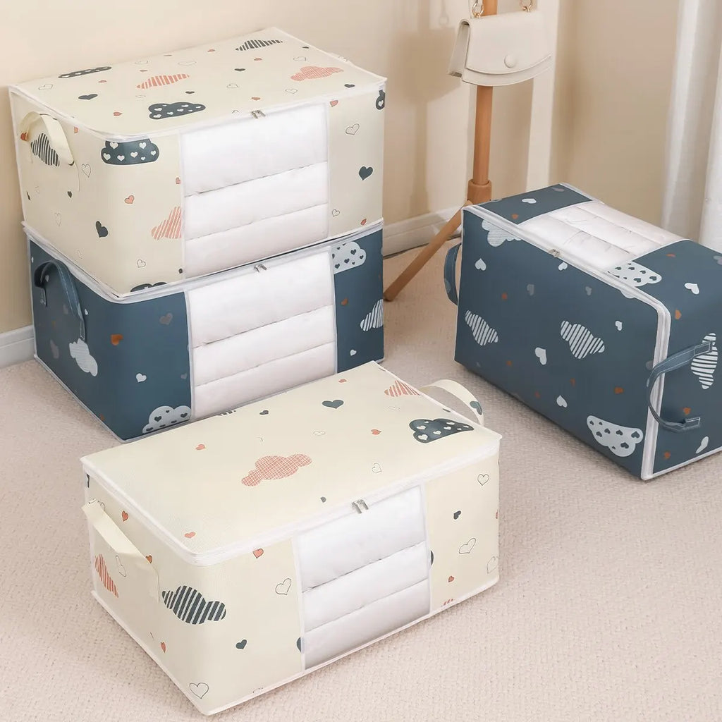 "Fold It, Zip It, Done ✨ Blanket & Clothes Storage"