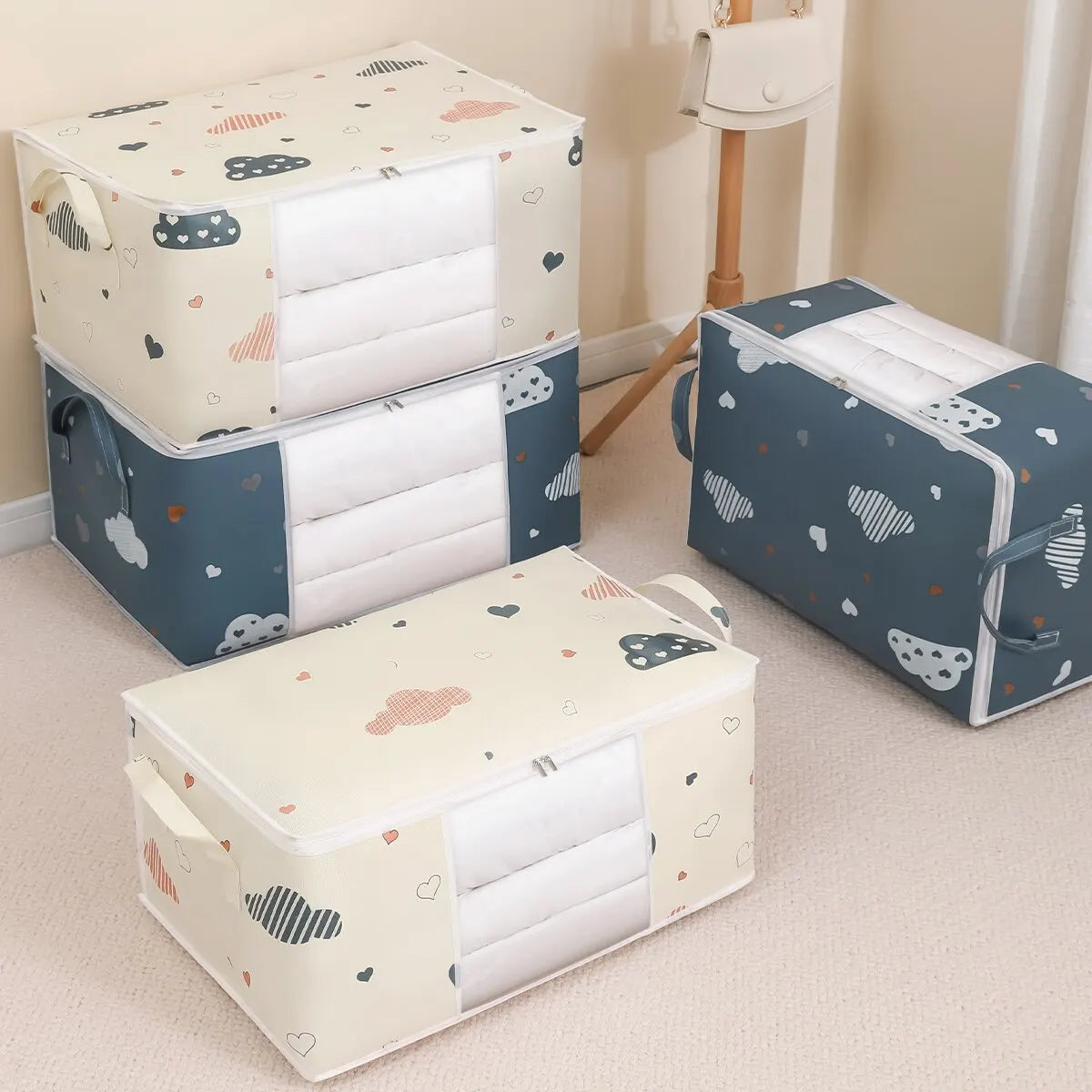 "Fold It, Zip It, Done ✨ Blanket & Clothes Storage"