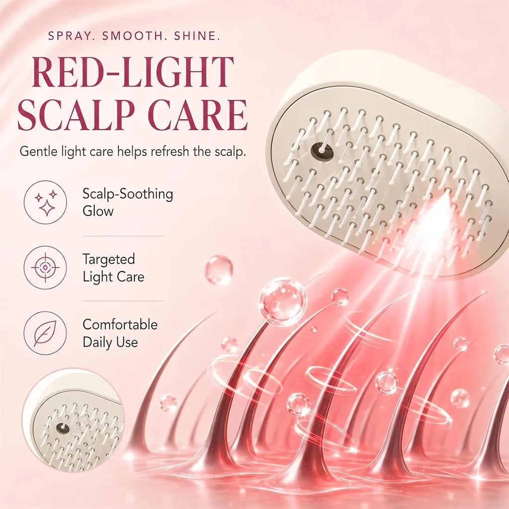 Easy-Clean Massage Hair Brush – Mist & Head Care